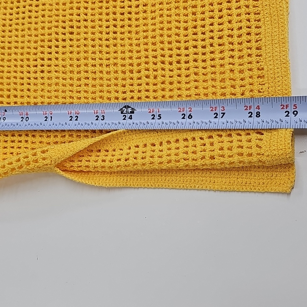 Vintage Escada Sport Crochet Cardigan, Sunflower Yellow, Medium, NEW - Picture 11 of 11
